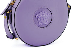 Bolsa de ombro redonda roxa elegante da Versace