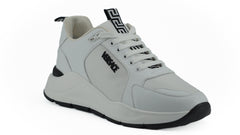 Tênis Versace Sleek em couro de bezerro branco