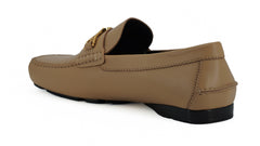 Mocassins Versace Exquisite Medusa em couro dourado