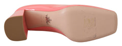 Prada Elegant Square Toe Saltos Rosa