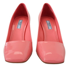 Prada Elegant Square Toe Saltos Rosa