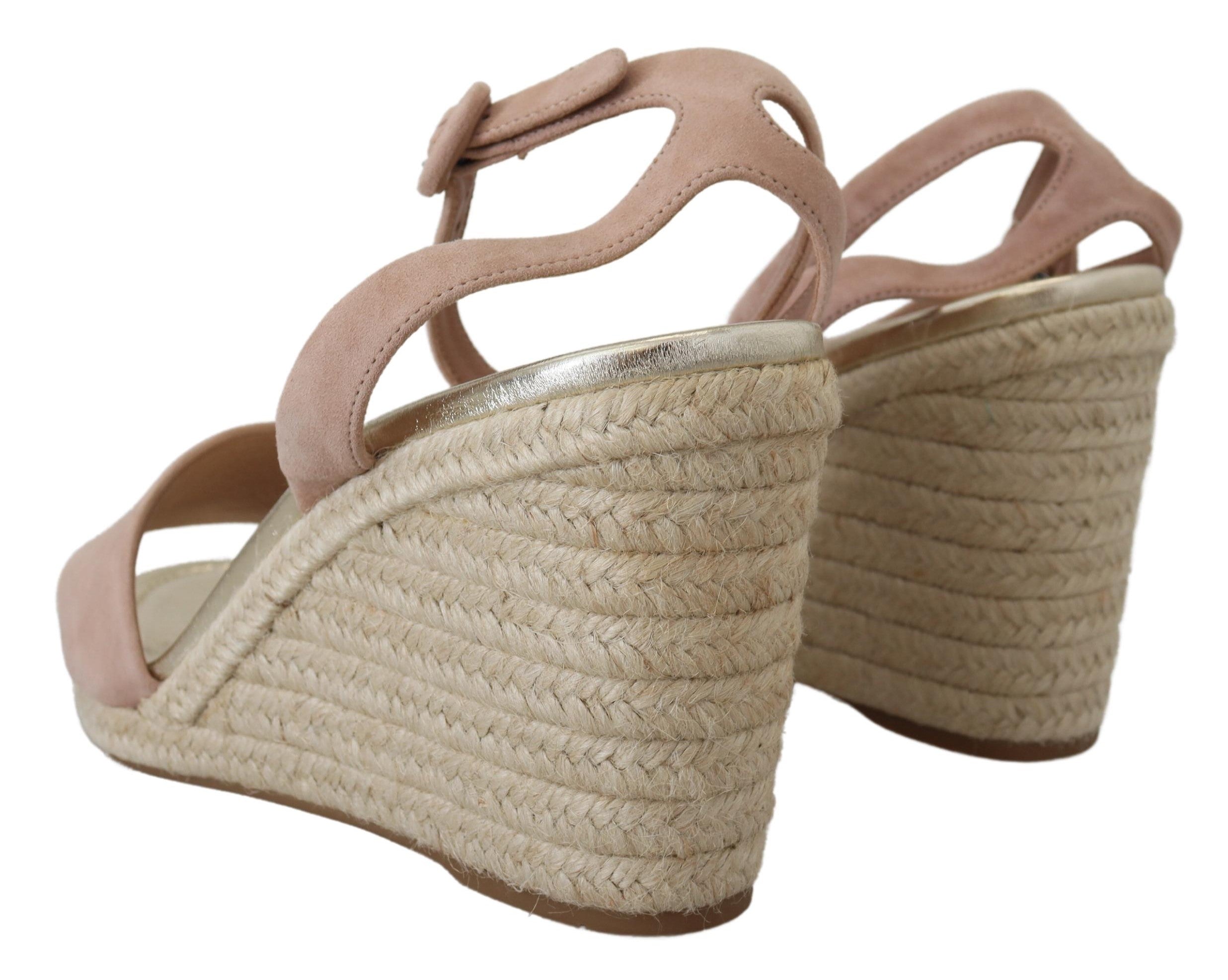Prada Elegant Suede Sandálias de Salto Alto com Tira no Tornozelo e Plataforma