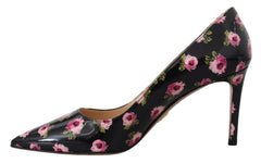 Sapatos Prada Elegant Floral Print Leather