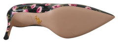 Sapatos Prada Elegant Floral Print Leather