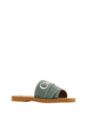 Chinelos Chloé Elegant Forest Green Cotton