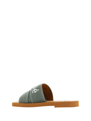 Chinelos Chloé Elegant Forest Green Cotton