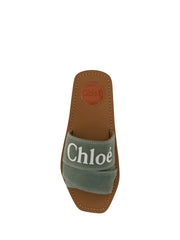 Chinelos Chloé Elegant Forest Green Cotton