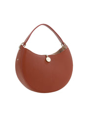 Bolsa de ombro pequena Chloé Sepia Brown Arlène em couro