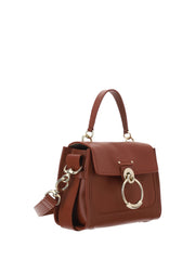Bolsa de ombro Chloé Elegante em couro de bezerro marrom sépia