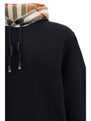 Burberry Elegant Oversize Moletom com Capuz Samuel Preto