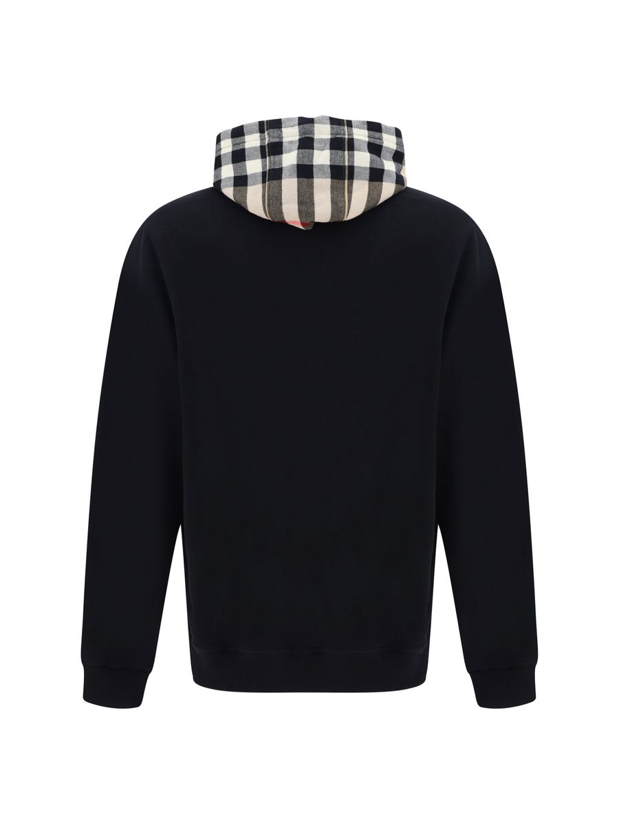 Burberry Elegant Oversize Moletom com Capuz Samuel Preto