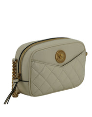 Bolsa para câmera Versace Elegant White Leather Lamb