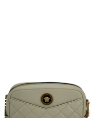 Bolsa para câmera Versace Elegant White Leather Lamb