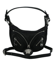 Bolsa de ombro Versace Elegant Mini Hobo Preta
