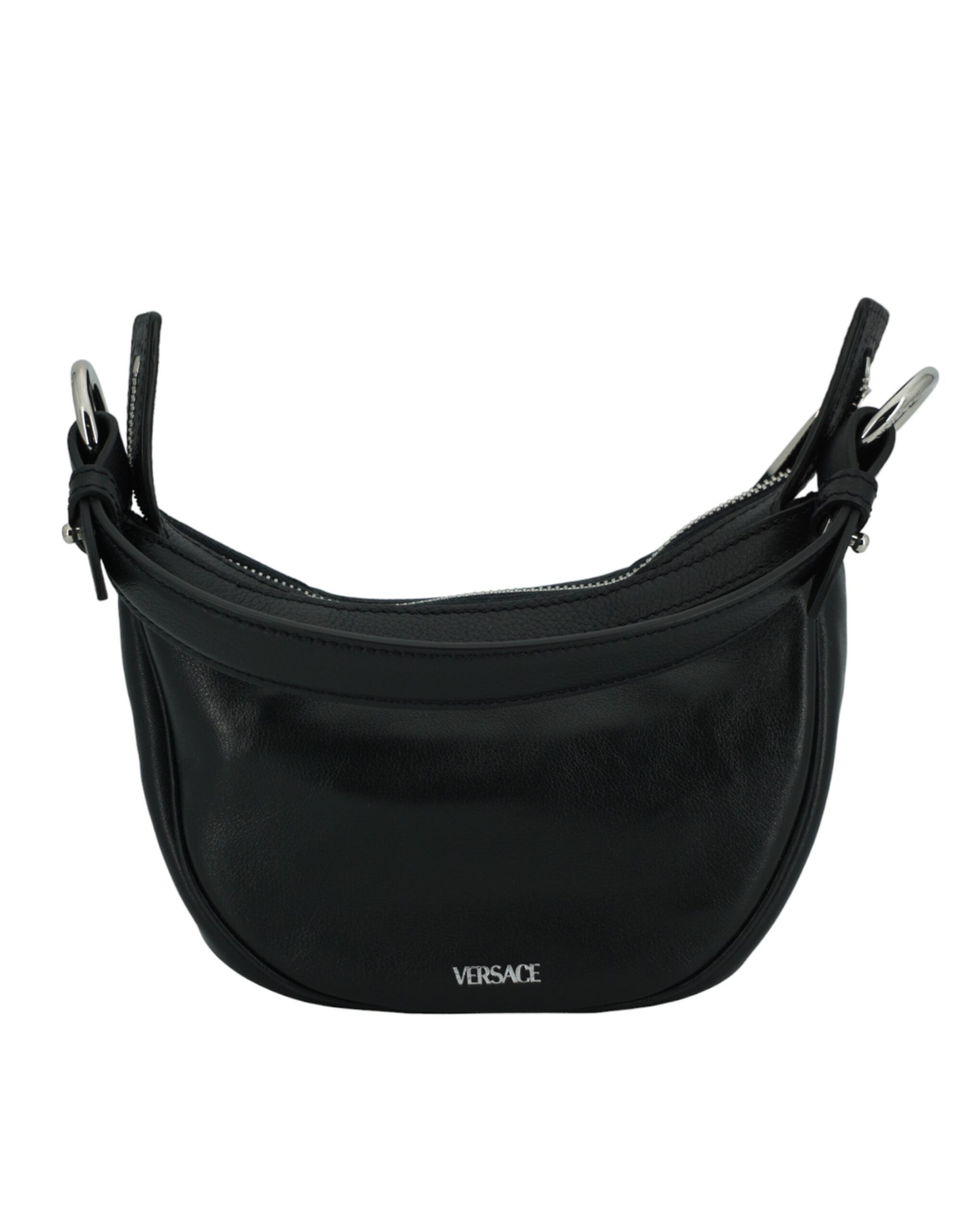 Bolsa de ombro Versace Elegant Mini Hobo Preta