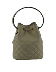 Versace Elegant Small Bolsa de Ombro em Couro Branco