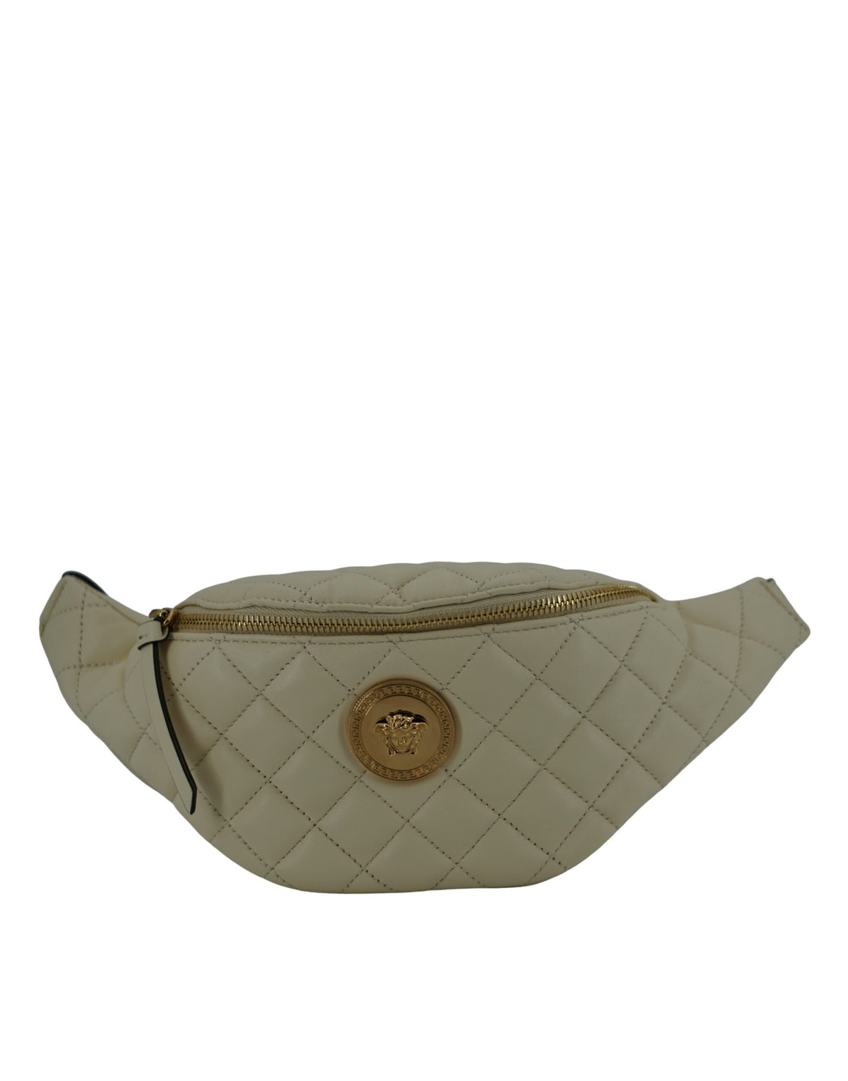 Bolsa de cinto Versace Elegant White Lamb Leather