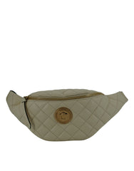 Bolsa de cinto Versace Elegant White Lamb Leather