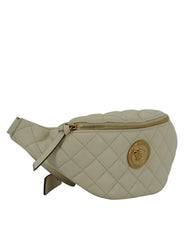 Bolsa de cinto Versace Elegant White Lamb Leather