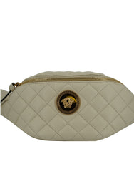 Bolsa de cinto Versace Elegant White Lamb Leather