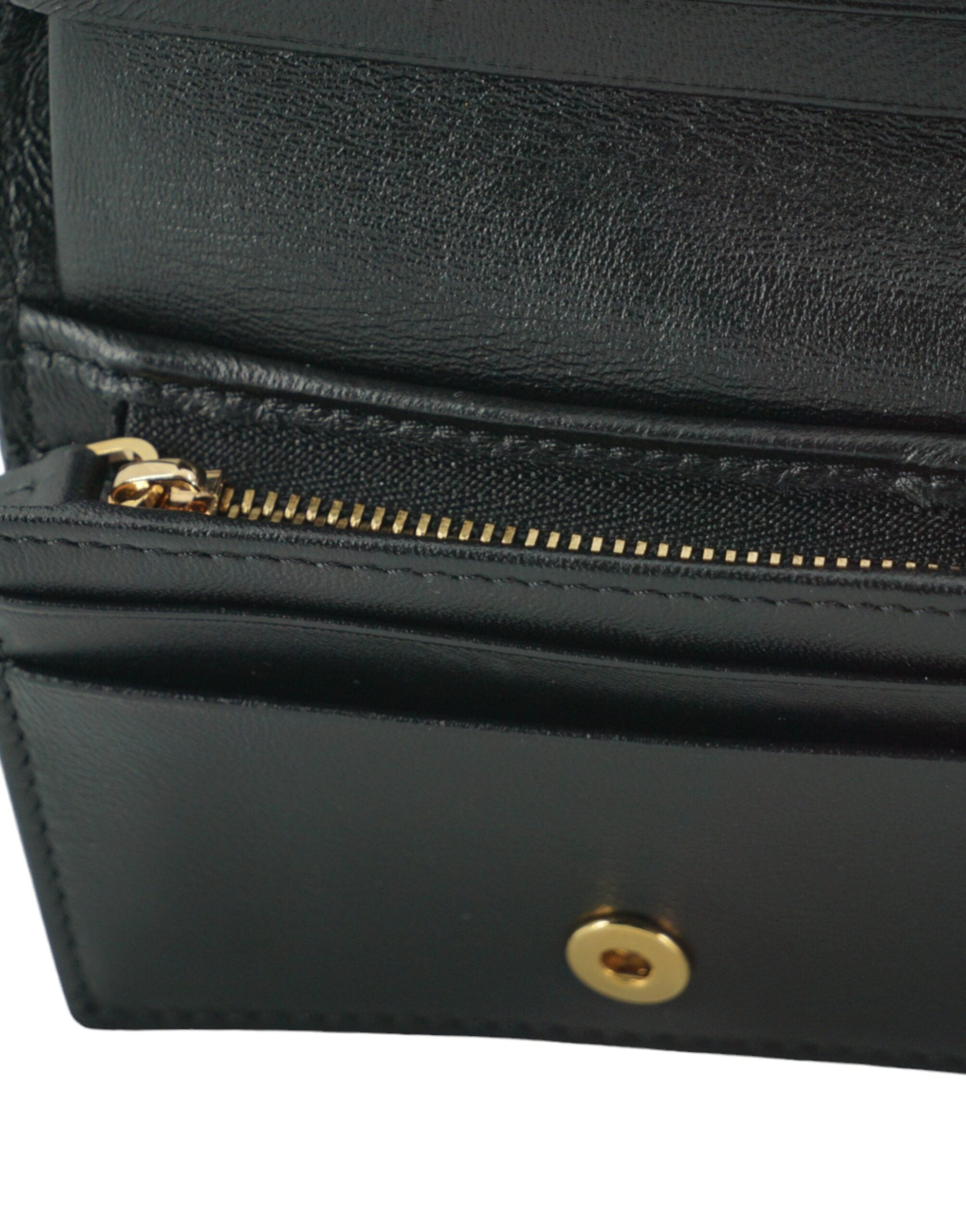 Carteira de couro compacta Versace Elegante em marrom