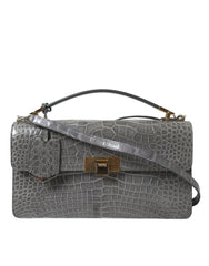Bolsa de ombro média Balenciaga em couro de jacaré