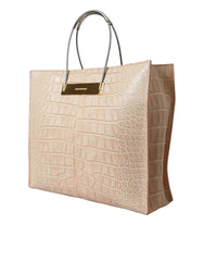 Bolsa tote Balenciaga Alligator Leather Chic Pink