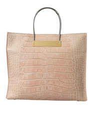 Bolsa tote Balenciaga Alligator Leather Chic Pink