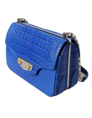 Bolsa de ombro Balenciaga Alligator Skin Mini - Azul elegante