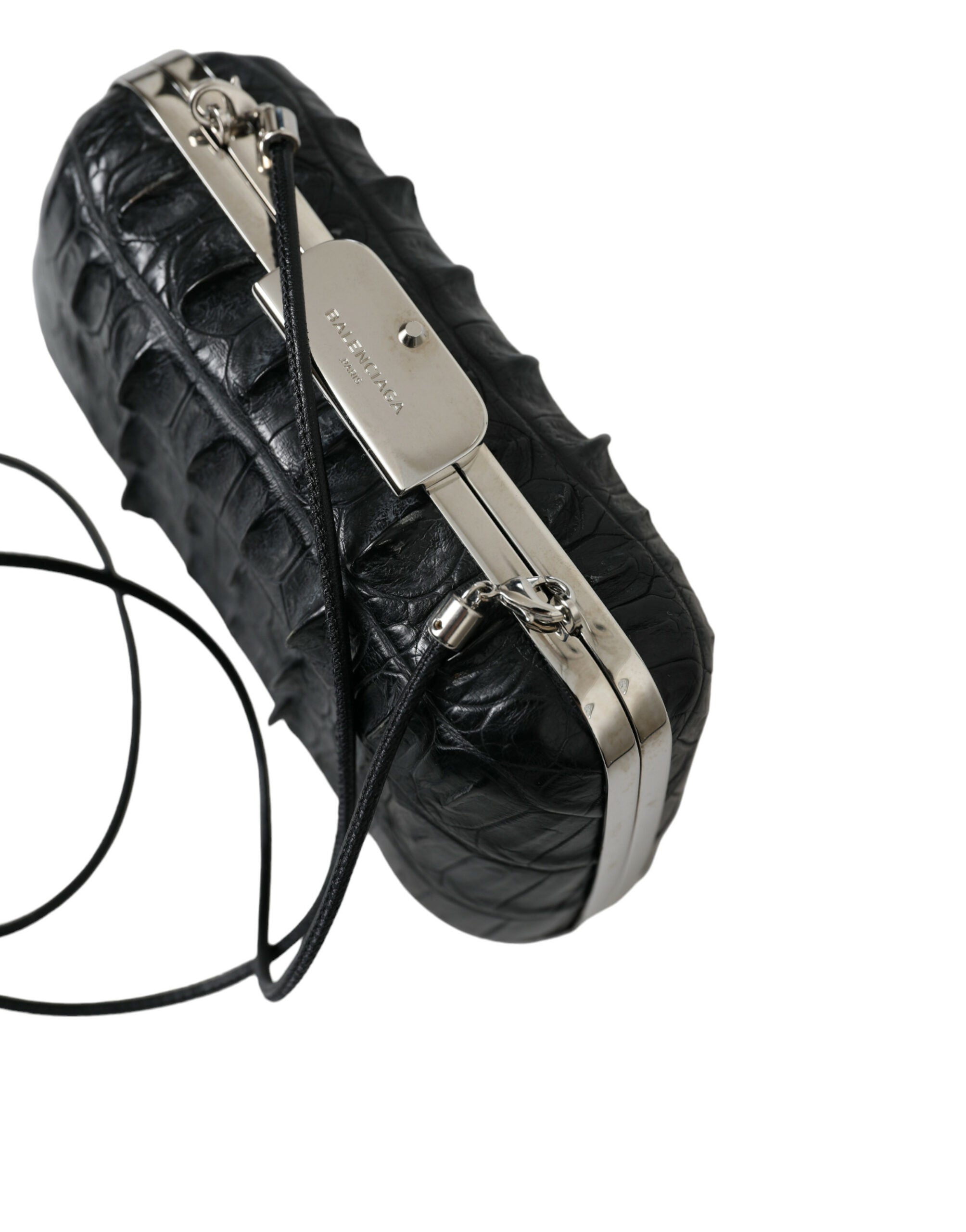 Bolsa de noite Balenciaga Elegante em Couro de Crocodilo
