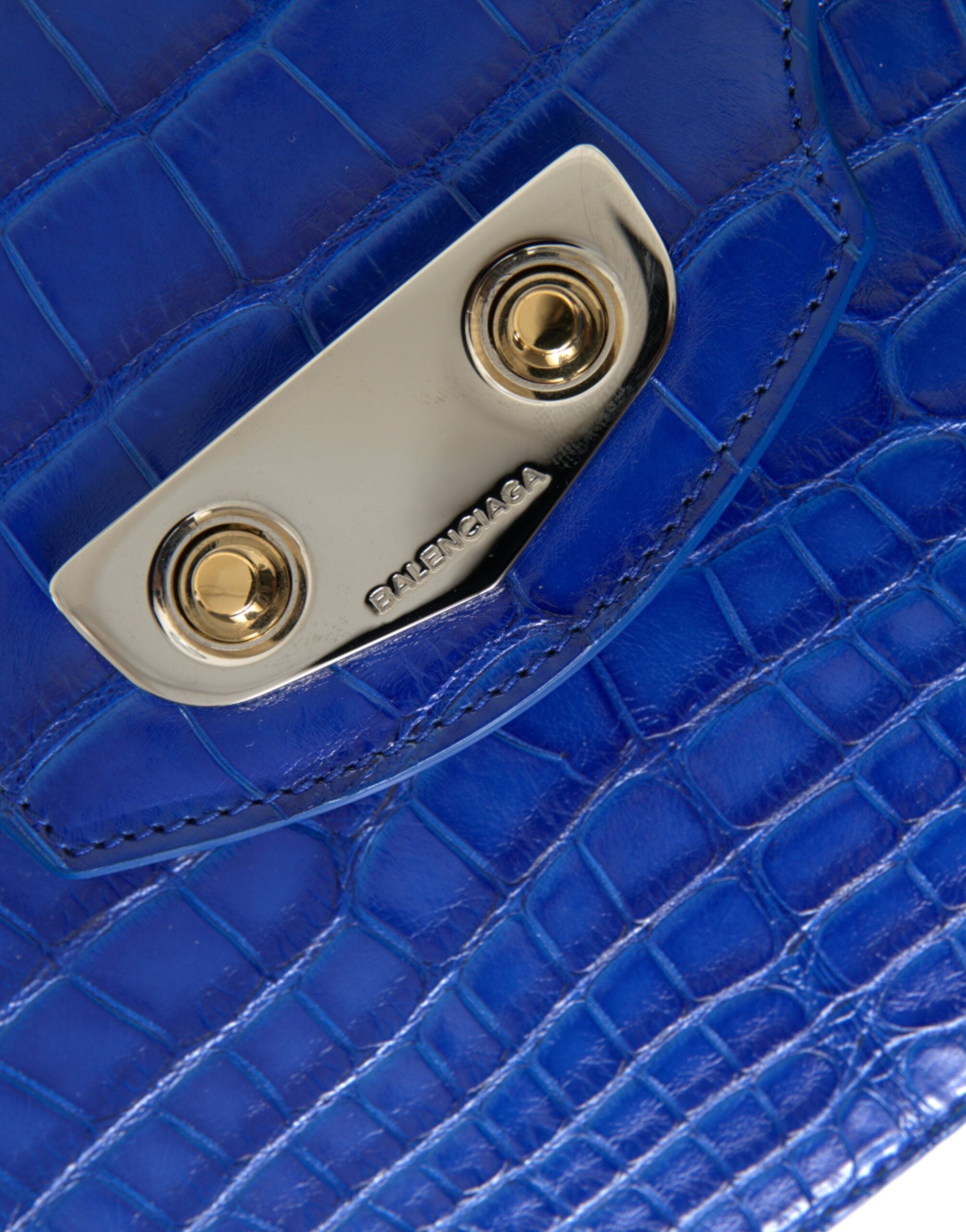 Bolsa de ombro com corrente em pele de jacaré Balenciaga Chic