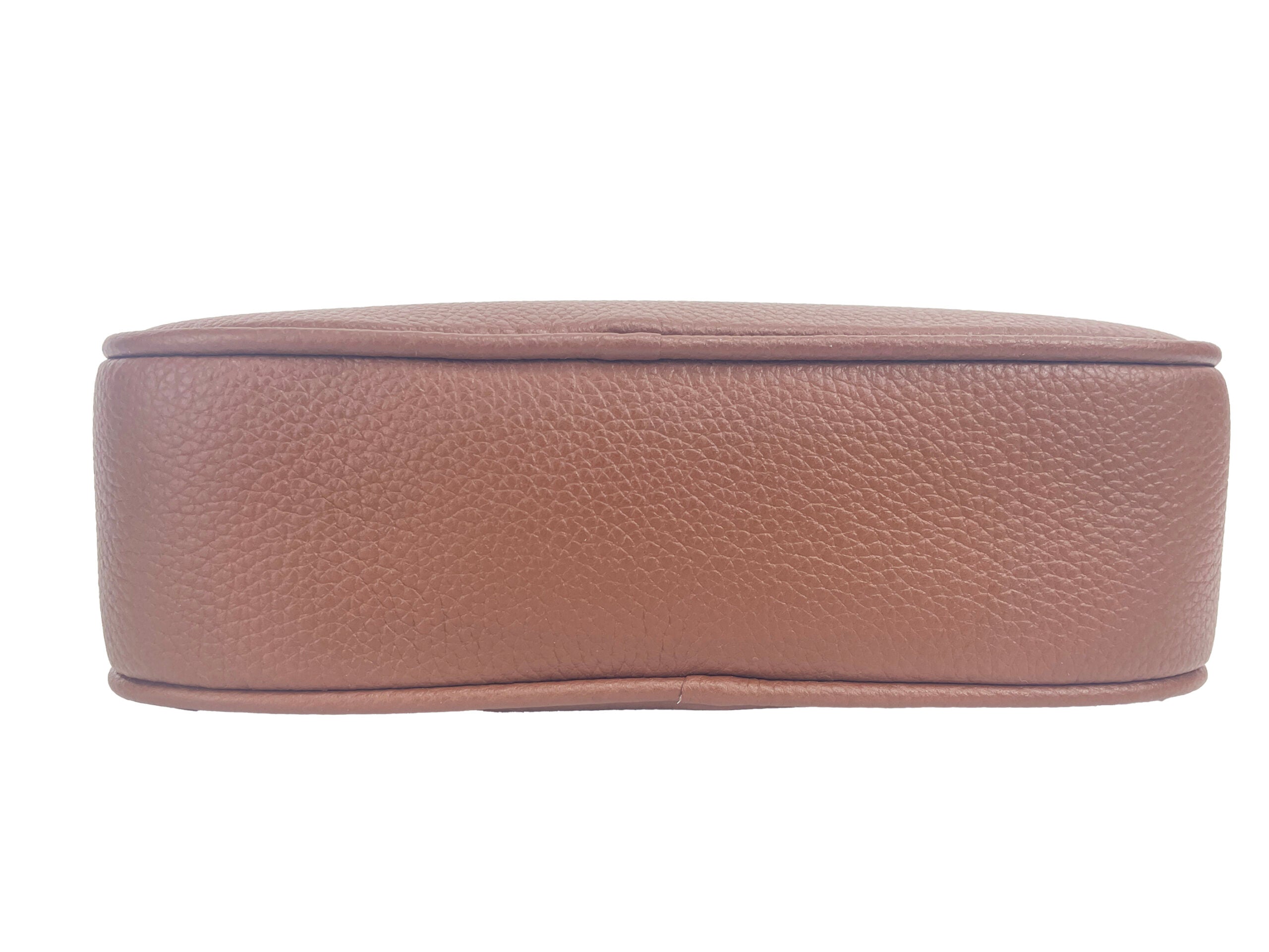 Bolsa pequena Burberry de couro bege com estampa de câmera e logo TB