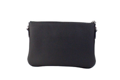 Bolsa transversal Burberry Peyton Monogram em couro preto