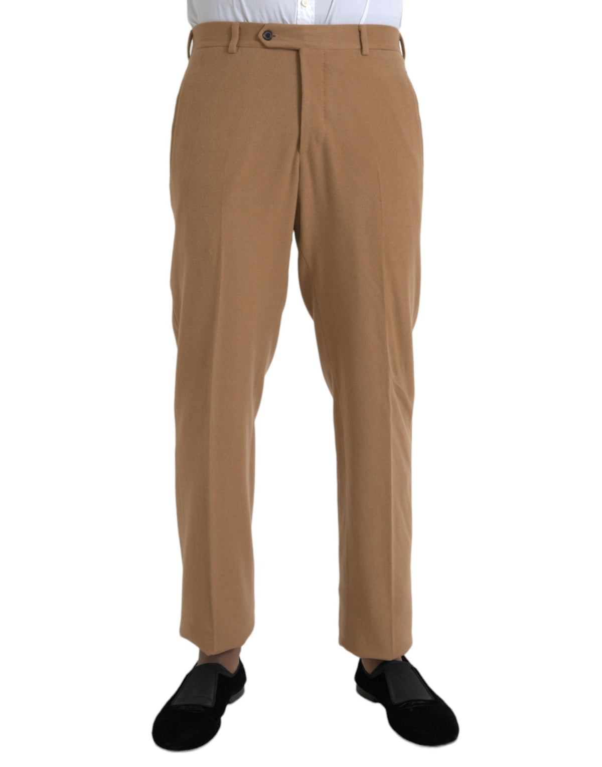 Calça social masculina Prada Bege Cashmere com corte reto