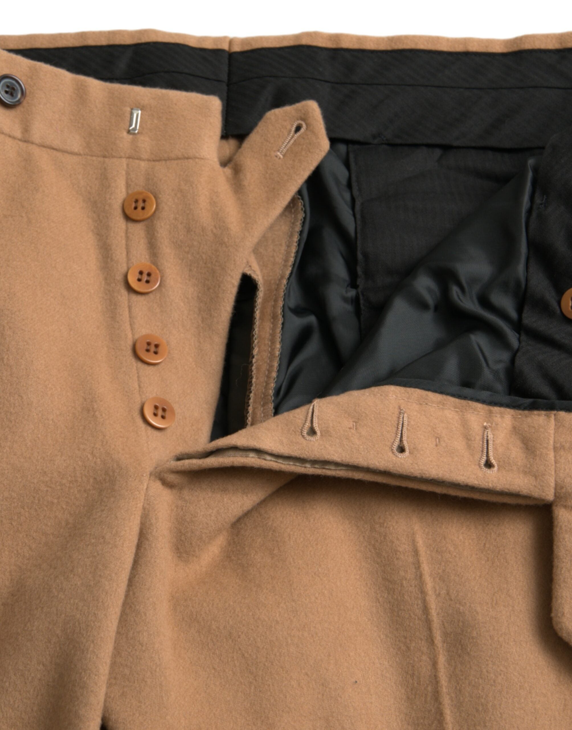 Calça social masculina Prada Bege Cashmere com corte reto
