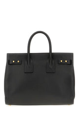 Bolsa Sac De Jour de couro de bezerro preto Saint Laurent
