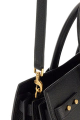 Bolsa Sac De Jour de couro de bezerro preto Saint Laurent