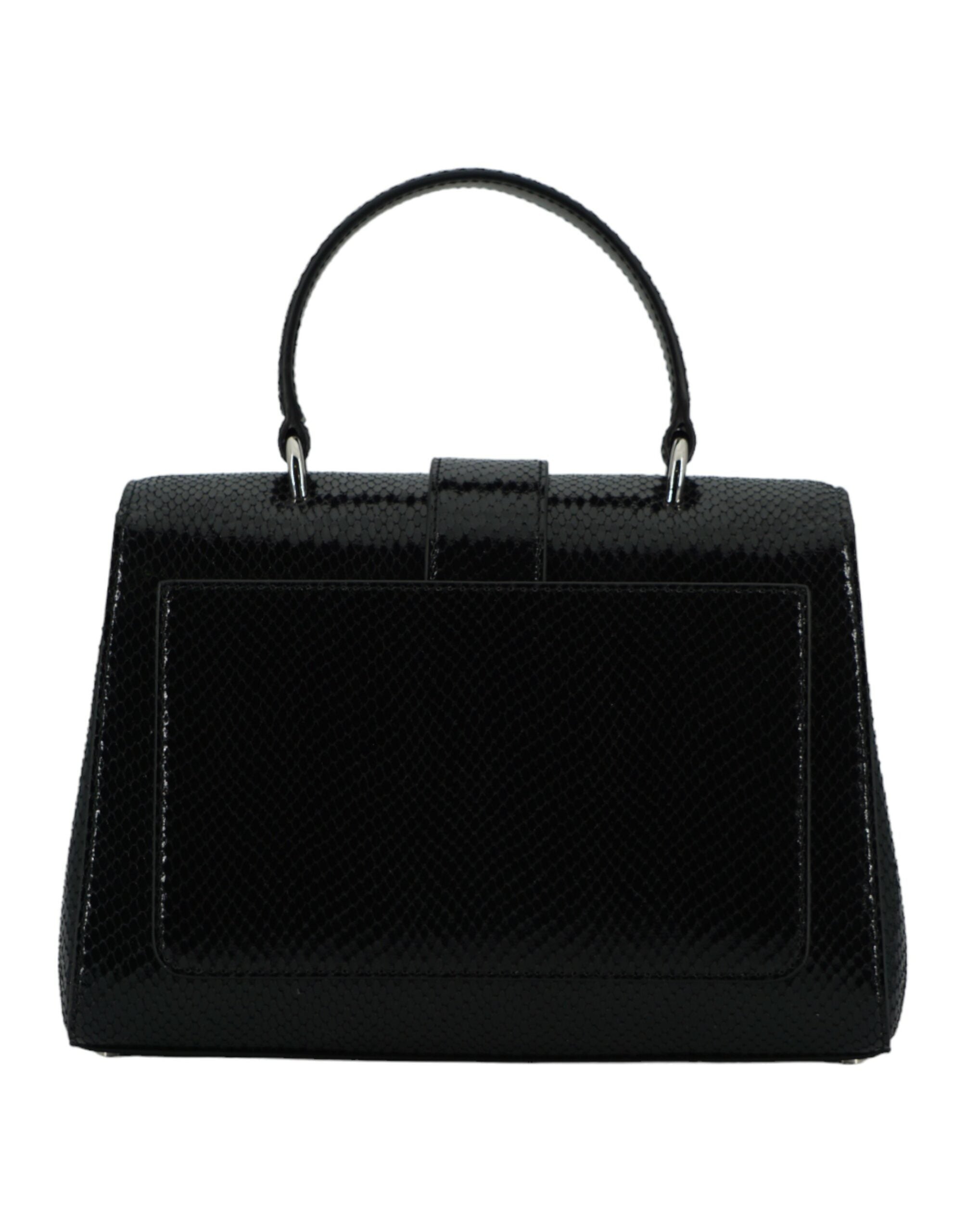 Bolsa de ombro Jimmy Choo preta de couro com alça superior