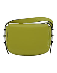 Bolsa de ombro pequena de couro amarelo-lima Jimmy Choo