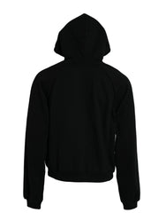 Balenciaga Suéter com capuz e logotipo de algodão preto