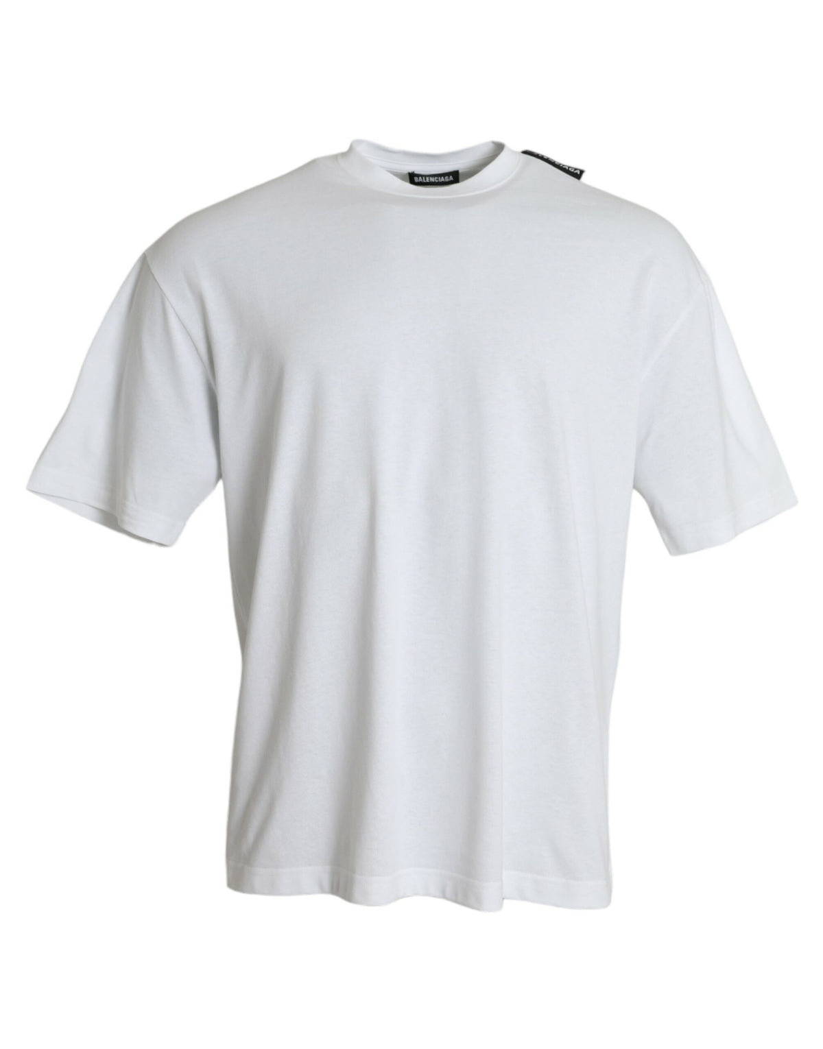 Camiseta Balenciaga Off White de Algodão e Gola Redonda
