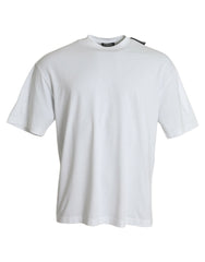 Camiseta Balenciaga Off White de Algodão e Gola Redonda