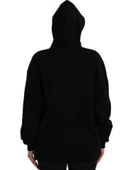 Balenciaga Suéter com capuz e logotipo de algodão preto
