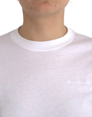 Camiseta Balenciaga de algodão branca, gola redonda, manga curta
