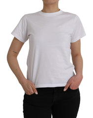 Camiseta Balenciaga de algodão branca, gola redonda, manga curta
