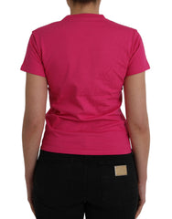 Camiseta Balenciaga de algodão rosa, gola redonda, manga curta, camiseta