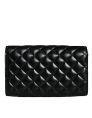 Bolsa de ombro transversal Versace em couro napa acolchoado preto