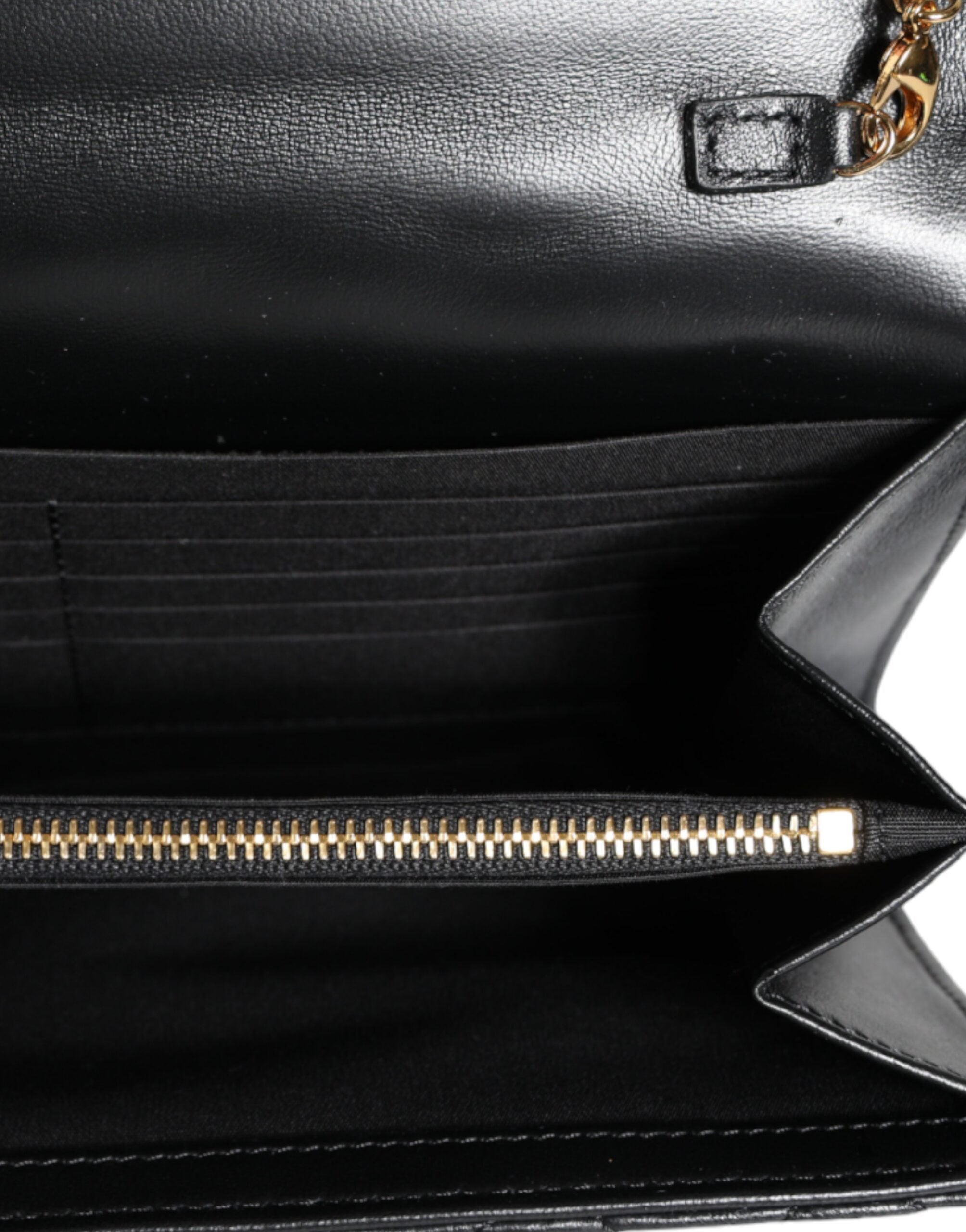 Bolsa de ombro transversal Versace em couro napa acolchoado preto