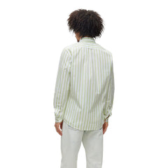 Camisa de algodão verde Hugo Boss
