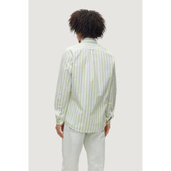Camisa de algodão verde Hugo Boss